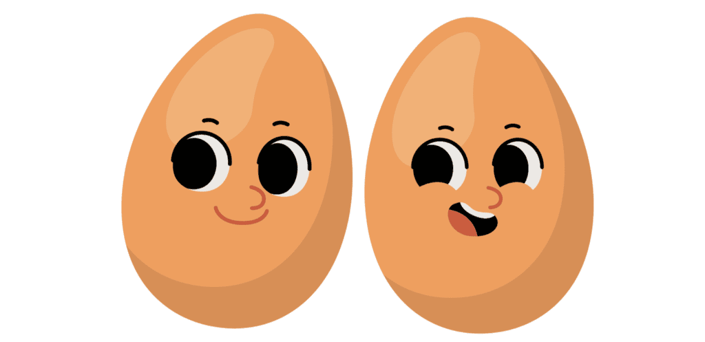 Eggs speaking Spanish!