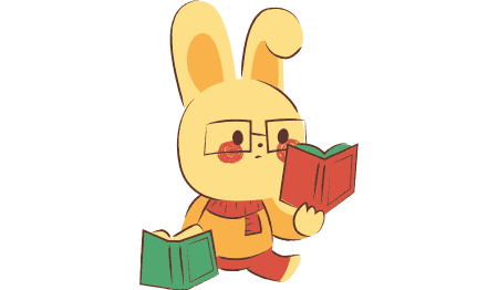Bunny reading in Spanish