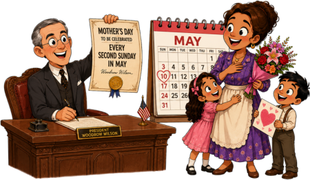how to say happy mother’s day in spanish, Woodrow Wilson Makes It Official