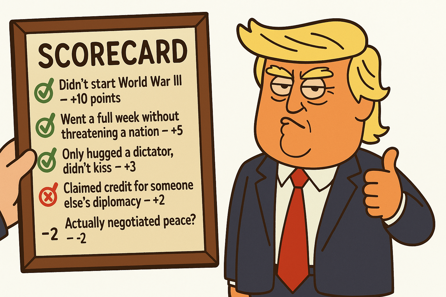 Trump Nobel Peace Prize nomination, Modern Nobel Peace Scorecard