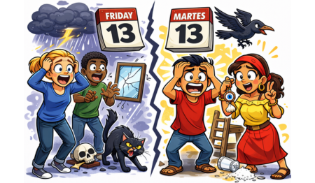 Learn Spanish with Tuesday the 13th Traditions and Superstitions, Friday + 13 The Perfect Storm