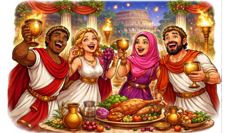 Happy New Year's in March, March 1st, Roman Party!