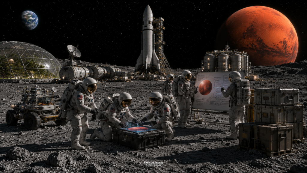 should humans use the moon as a launchpad to mars