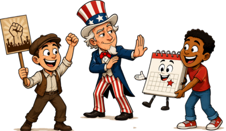 Why is Labor Day in the U.S. not in May?, Irony: Made in America!