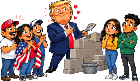The Oxymoronic Hispanic-Trump Paradox, The More You Hit Me, the More I Love You?